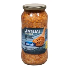 Cooked Brown Lentils 540g Glass Jar