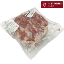 Frozen Abanico Iberico de Bellota in a vacuum pack