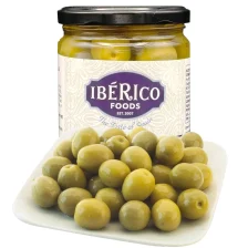 Green Manzanilla Olives With Anchovy Flavour Stone In 370g Glass Jar