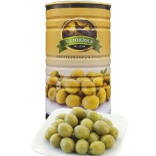 Green Bone-In Manzanilla Olives Anchovies Flavour 1.4 Kg Tin